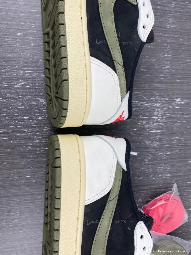 Official Maikesneakers Jordan x WMNS 1 Travis Scott Low Air OG Olive DZ4137-106 0531